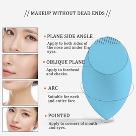 4Pcs Makeup Sponge Blender Microfiber Velvet Makeup Sponge Dual Layer for Liquid Foundation, Cream and Powder