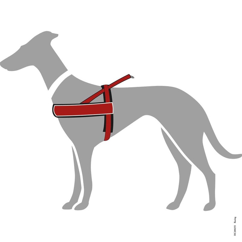 HUNTER RACING Norwegian harness for dogs, nylon, reflective, coat-friendly, 43-53