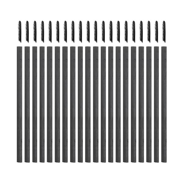 MECCANIXITY Willow Charcoal Sticks, 5-7mm Willow Charcoal Pencils Soft Sketch