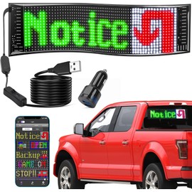 SanLank Led Sign, Bluetooth App Programmable Led Car Sign, USB 5V Scrolling Message Led Matrix Panel, Custom Digital Display Board for Shop Advertising