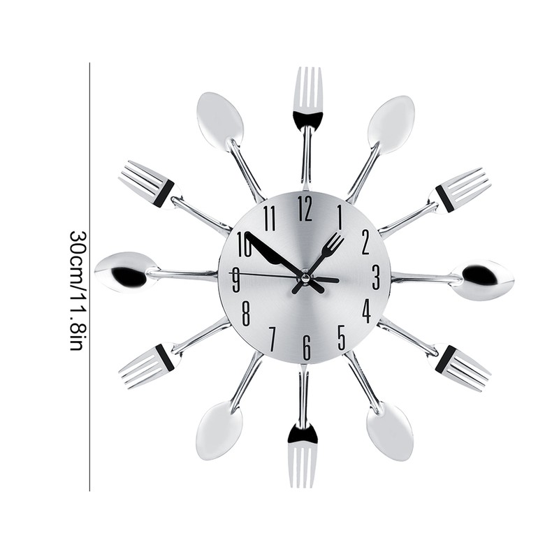 Stainless Steel Cutlery Clock Knife and Fork Spoon Wall Clock