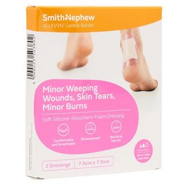 Smith & Nephew Allevyn Gentle Border 7.5cm x 7.5cm 2 Pack