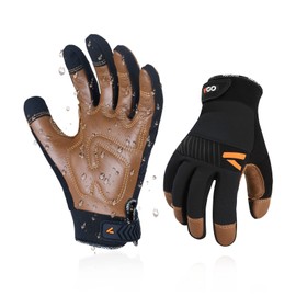 Vgo... 1 Pair Safety Work Gloves,Mechanics Gloves,Anti-Vibration Gloves, Multi-purpose Gloves,Medium Duty(Gray/Orange,CA7723) (Medium, Brown)