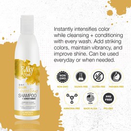 Punky Colour Blondetastic, 3-in-1 Color Depositing Hair Cleanser & Conditioner, 8.5 fl oz.