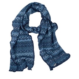 invero, Merino Scarf Pat, 100% Wool, jeans colour