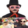 LuckyStar365 24 pcs Novelty Fake Mustaches, Mustache Party Supplies, Self