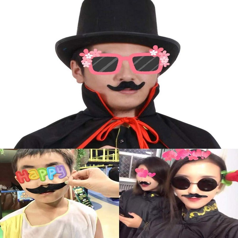 LuckyStar365 24 pcs Novelty Fake Mustaches, Mustache Party Supplies, Self