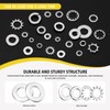 Mardatt 400Pcs 304 Stainless Steel Spring Lock Washer, 6# 8#