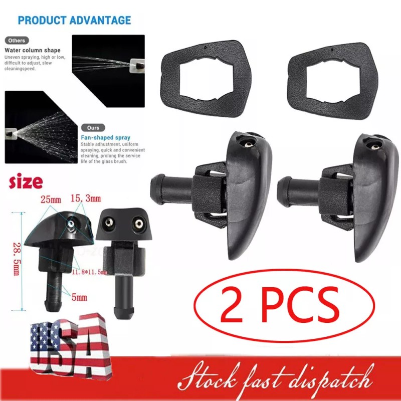 Unbranded USA 1PAIR WINDSHIELD WASHER FLUID NOZZLE JET SPRAYER SPRAY