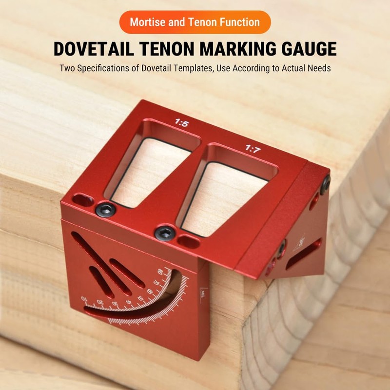 Uadme 3D Multi Angle Measuring Ruler, 45/90 Degree Aluminum Alloy