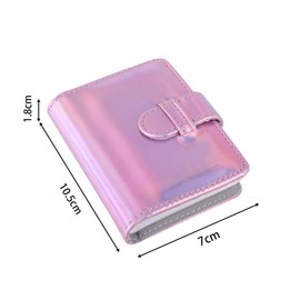 Mini Photo Album 28 Pockets for Mini Film, 2x3 Photo, Kpop Photos Card, Wallet Albums Book for Mini 12 11 40 7+ EVO 90 (Magic Pink, 28 Pockets)