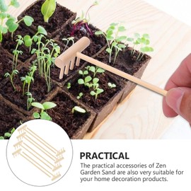 Mini Zen Sand Rakes Miniatures 32 Pcs Zen Rake Mini Zen Garden Rakes Meditation Sand Desktop Sand Box Accessories Garden Rake Small Shovel Dining Table Decor Bamboo Rake