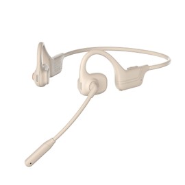 LHYTHY Bone Conduction Earphones with Noise Cancelling Boom Microphone, Open Wireless Bluetooth 5.3 Computer Headset for Driving, Sports, Running, Teleconferencing, Cycling