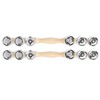 2Pcs Children Percussion Musical Toy Wooden Hand Bell Rattle Shaker