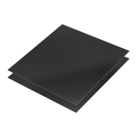 MECCANIXITY 2 Pcs 3K Carbon Fiber Plate Panel Sheets, 300 x 300 x 2mm Carbon Fiber Board Plate Flexible for RC Aircraft, Model Car, Auto Parts (Plain Bright)