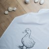 Tea Towel White Duck Grey