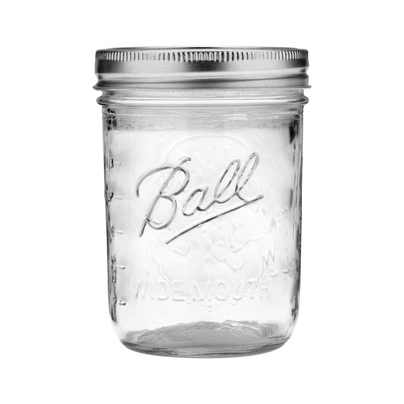 Ball Wide Mouth Glass Mason Jars with Lids and Bands,