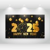 SAHUNFRI Black And Gold New Year Party Decoration,Extra Large Fabric