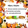 OriniPlay 48PCS Hallo Fall Party Rubber Bracelets Happy Autumn Thanksgiving