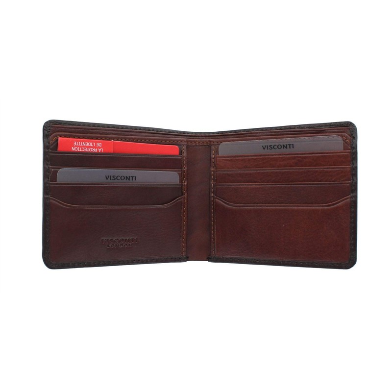 Visconti Atelier Collection Milo Leather Wallet RFID AT58 Burnish Tan