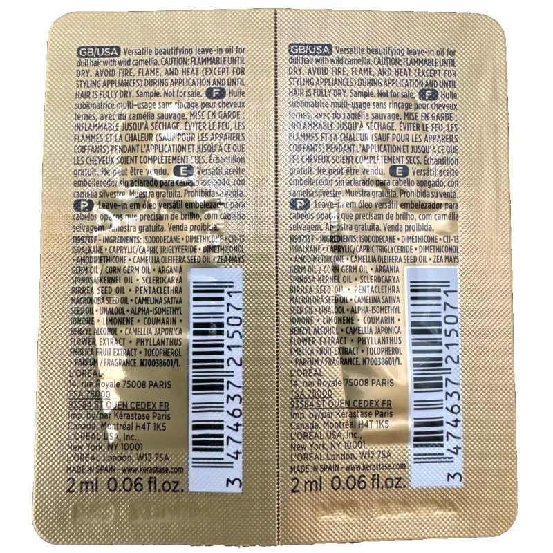Kérastase 2x Kerastase Elixir Ultime L'Huile Originale Hair Oil 0.06fl.oz