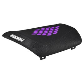 Enjoy Mfg Seat Cover - Compatible Fit for 2003-2009 Honda Ruckus NPS50 - Diamond Grip - #346 (All Black with Purple Diamond Gripper)