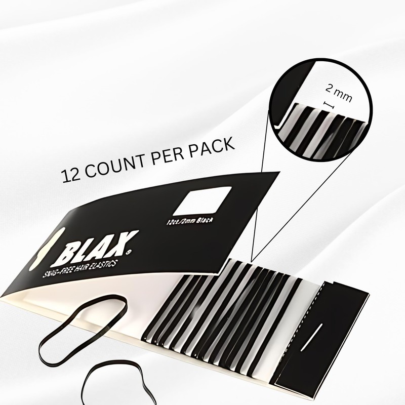 Blax Black Hair Elastics – Snag-Free Hair Ties, No-Damage Hair