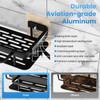 Styptika 2-Pack Adhesive Shower Caddy – Rustproof Aluminum Black Shower