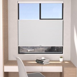 MYshade Top Down Bottom Up Cellular Shades, 1.5 inch Cordless Blackout Honeycomb Pleated Blinds for Windows Home Bedroom Office, Light Control, Thermal Insulated, 44" W x 72" H, White