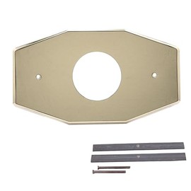 Westbrass A503-01 One-Hole Remodel Cover Plate for Mixet Bathtub and Shower Valves, Polished Brass