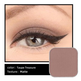 Fillwie Ash Taupe Matte Single Eyeshadow Refill Pan, Cool-Toned Gray Brown Nude, Neutral Powder Eye Shadow for Soft Contour, Everyday Makeup & Natural Eye Looks, Magnetic Palette DIY (Taupe Treasure)