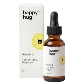 happyhug Vitamin D Drops for Children, Strong Bones & Immune System, Laboratory Tested, Specially Developed for Children, From the First Day of Life, 30 ml