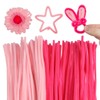 KALLORY 200 Pcs Pink Pipe Cleaners Valentines Day Chenille Stems
