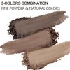 Eyebrow Powder, 3-color Eyebrow Palette, Eyebrow Powder Kit with Brushes,