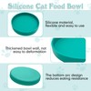 Apatal Silicone Cat Food Bowl Shallow Dishes 5.9in Wide Cats