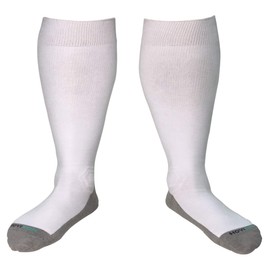 HOYISOX Big and Tall Compression Socks 20-30 mmHg, Comfortable Knee High Socks for Men and Women (as1, alpha, xx_l, regular, regular, White)