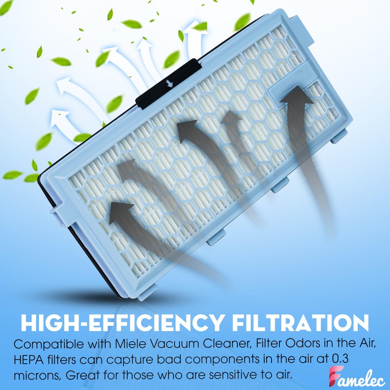 FAMELEC Hepa Filter for Miele Hepa Airclean SF-HA 50 Filter