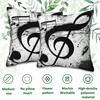 Naqiuli Throw Pillow Cover Case Music Notes Pillow Covers 18x18