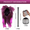Funnaura Pink Funny Wigs for Women Men, 80s Fancy Dress