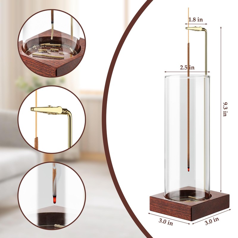 Incense Holder,Wooden Incense Holder for Sticks with 20 Incense Sticks,