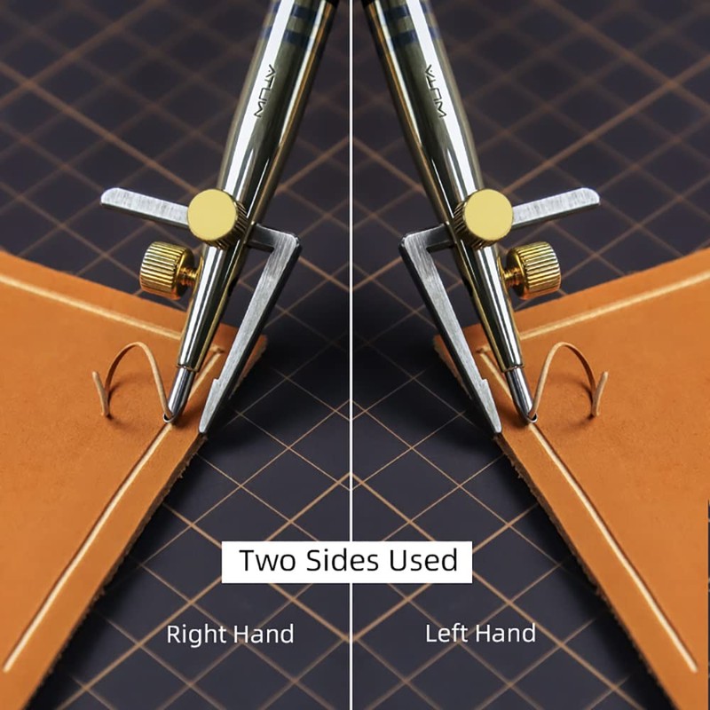 WUTA Professional 3 in 1 Leather Groover Tool Set Adjustable