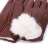 Harssidanzar Leather Gloves for Men, Winter 100% Rabbit Fur Lined