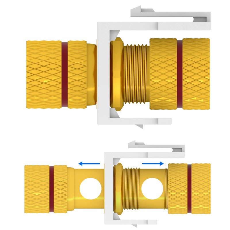 HB-DIGITAL Keystone Module with Pole Clamp to Threaded Socket (Red
