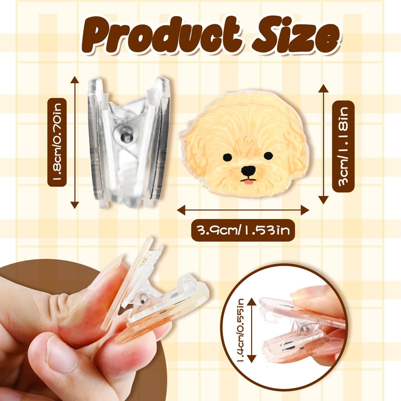 9 PCS Magnetic Chip Clips, Cute Dog Bag Clips for