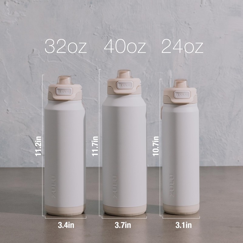 ZULU Powerfill Pro 32oz Stainless Steel Water Bottle with Quick