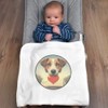 Azeeda 'Jack Russell Love Note' Cotton Baby Blanket/Shawl (BY00040874)