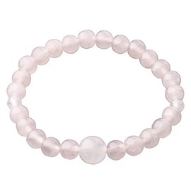 Nakago Precious Stone Bracelet Rose Quartz 6mm E-104