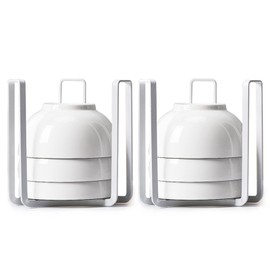 VANRA ボウルラック ボウル収納スタンド 椀・ボウルストレージ 食器ラック ２個セット キッチン用 (ホワイト)