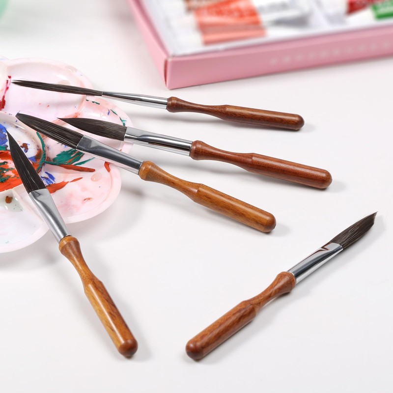 5 Piece Synthetic Squirrel Hair Pinstriping Brush Set