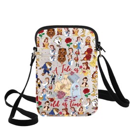 G2TUP Beaty Beast Belle Crossbody Bag Princess Belle Fans Gift Tale As Old As Time Fairy Tale Belle Shoulder Bag Belle Merch, Tale as Old Cb